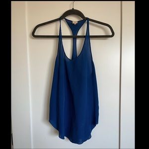Electric blue silk cami